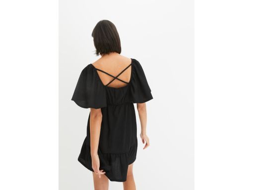 B.P.C czarna sukienka z falbanami r.44/46