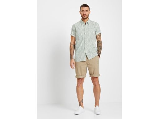 B.P.C męska koszula bawełniana we wzory roślinne r.47/48, XL