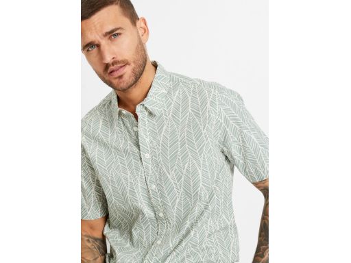 B.P.C męska koszula bawełniana we wzory roślinne r.47/48, XL