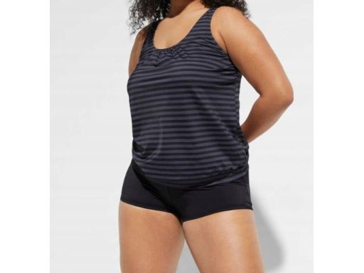 B.P.C tankini czarno-szare w paseczki z szortami 38.