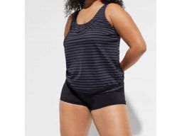 B.P.C tankini czarno-szare w paseczki z szortami 38.