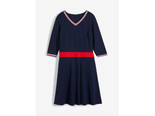 B.P.C sukienka dresowa granatowa rozkloszowana ^40/42