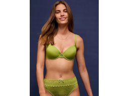 B.P.C zielony biustonosz push-up na fiszbinach ^85A