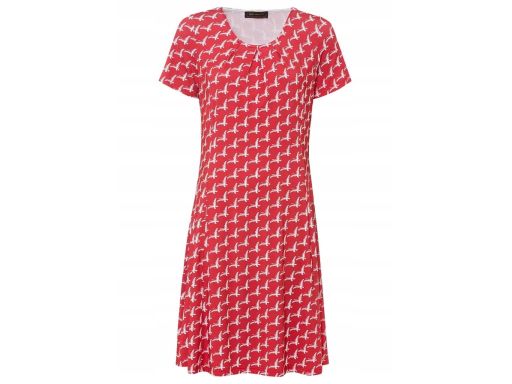 B.P.C sukienka dżersejowa czerwona w białe wzory ^40/42