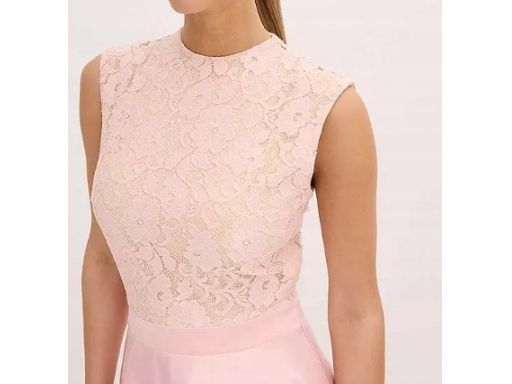 B.P.C sukienka midi różowa z koronką r.36