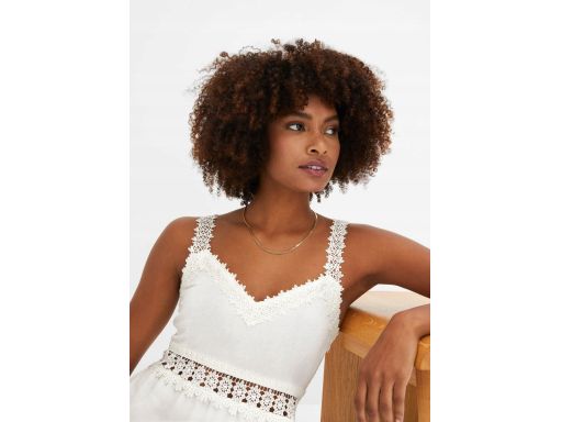 B.P.C sukienka koronkowa biała śmietankowqa ^36/38