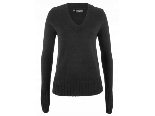 B.P.C czarny sweterek w serek ^44/46