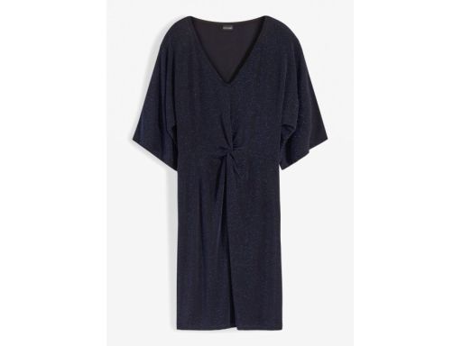 B.P.C sukienka czarna połyskująca z niebieską nitką r.40/42