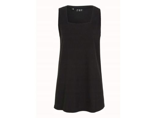 B.P.C długi czarny top z kwadratowym dekoltem ^56/58