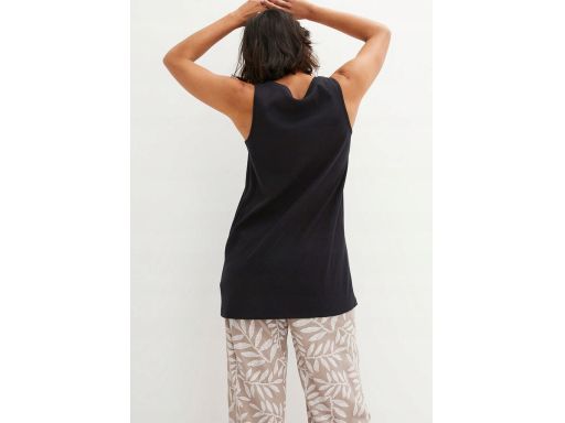 B.P.C długi czarny top z kwadratowym dekoltem ^56/58