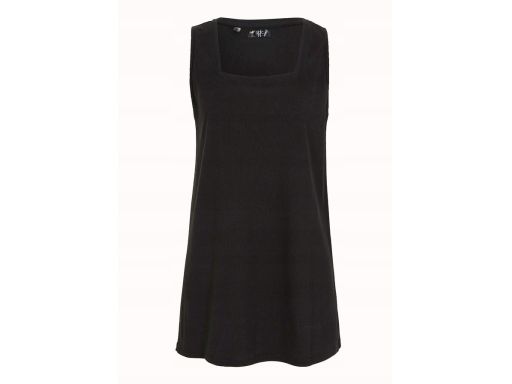 B.P.C długi czarny top z kwadratowym dekoltem ^56/58