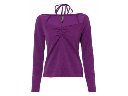 B.P.C bluzka fiolet błyszcząca z wiązaniem ^36/38