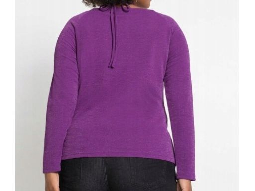 B.P.C bluzka fiolet błyszcząca z wiązaniem ^36/38