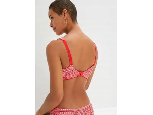 B.P.C 2-pak biustonosz miękki bez fiszbin świąteczny i czerwony 105D.