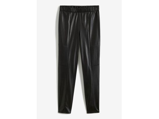 B.P.C spodnie 7/8 czarne z eko skóry 40.