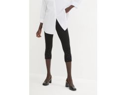 B.P.C legginsy rybaczki 3/4 czarne z cyrkoniami 40/42.
