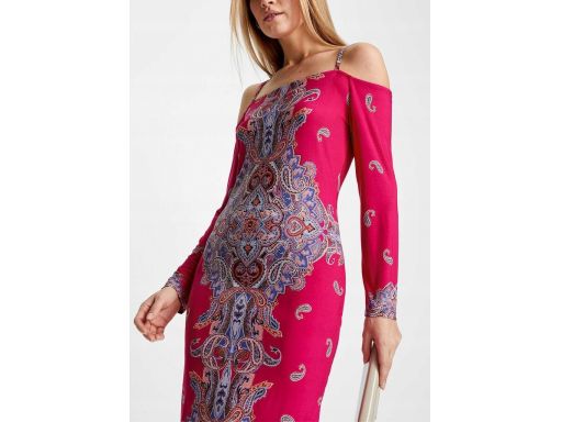 B.P.C sukienka carmen z ramiączkami we wzory r.36/38