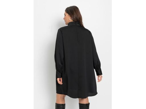 B.P.C sukienka satynowa ze stójką czarna r.50