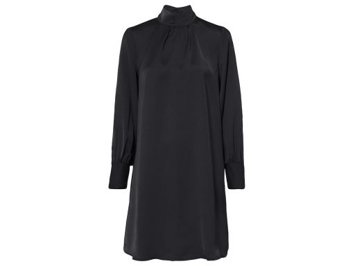 B.P.C sukienka satynowa ze stójką czarna r.50