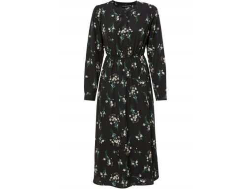 B.P.C sukienka midi nadruk czarna r.36
