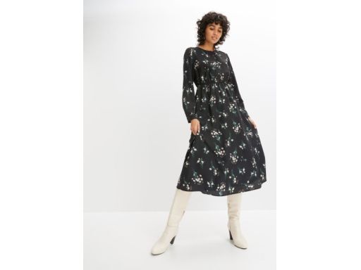 B.P.C sukienka midi nadruk czarna r.36