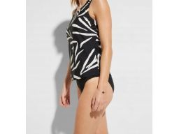 B.P.C czarne tankini w białe wzory r.46