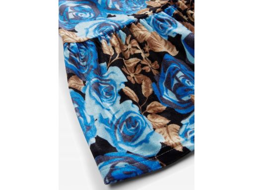 B.P.C sukienka niebieska w kwiaty aksamitna r.40/42