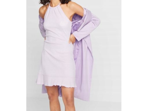 B.P.C sukienka ołówkowa liliowa strukturalna 40/42.