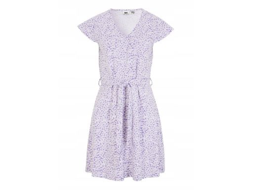 B.P.C Fioletowa sukienka w drobne białe kwiatuszki bawełniana ^40/42