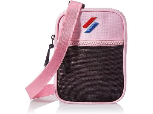 G3341Superdry mała torebka z długim paskiem różowa