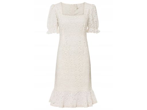B.P.C sukienka kremowa koronkowa 40/42.