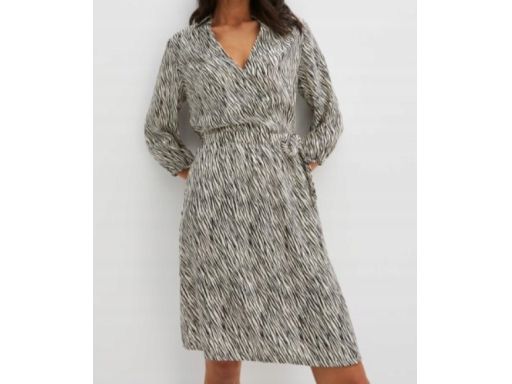 B.P.C sukienka koszulowa z nadrukiem zebra 48.