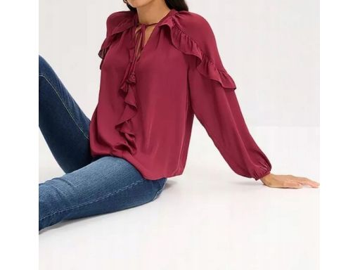 B.P.C bluzka szyfonowa bordowa 52.