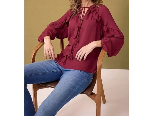 B.P.C bluzka szyfonowa bordowa 52.