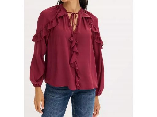 B.P.C bluzka szyfonowa bordowa 52.