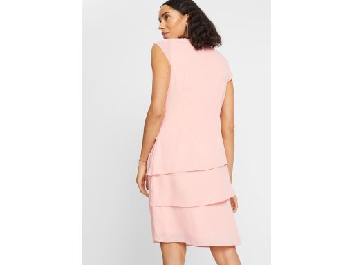 Sukienka szyfon falbany łosoś r.40