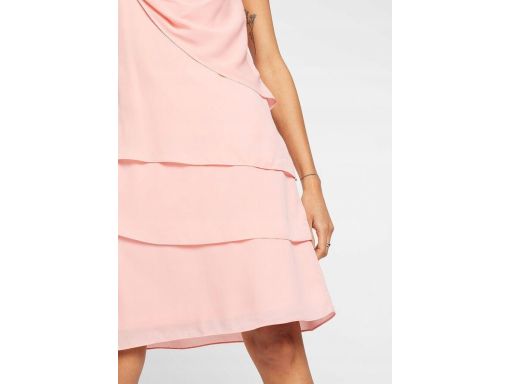 Sukienka szyfon falbany łosoś r.40