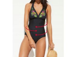 B.P.C kostium jednoczęściowy czarny modelujący miękki r.44