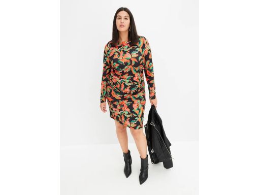 B.P.C sukienka ołówkowa z marszczeniem we wzory ^48/50