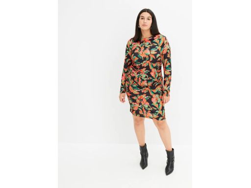 B.P.C sukienka ołówkowa z marszczeniem we wzory ^48/50