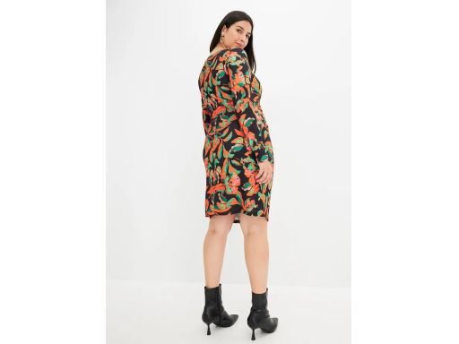 B.P.C sukienka ołówkowa z marszczeniem we wzory ^48/50