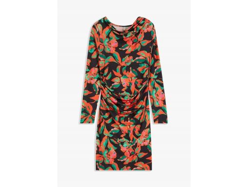 B.P.C sukienka ołówkowa z marszczeniem we wzory ^48/50