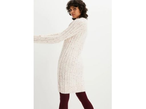 B.P.C dzianinowa sukienka prążkowana z wełną r.44/46