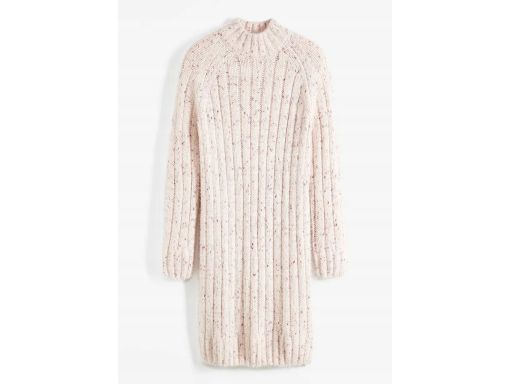 B.P.C dzianinowa sukienka prążkowana z wełną r.44/46