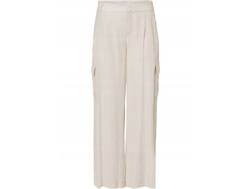 B.P.C spodnie proste kreszowane piaskowe z kieszeniami ^44