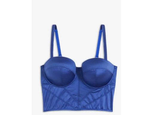 B.P.C biustonosz przedłużony-top z fiszbinami szafirowy r.85C