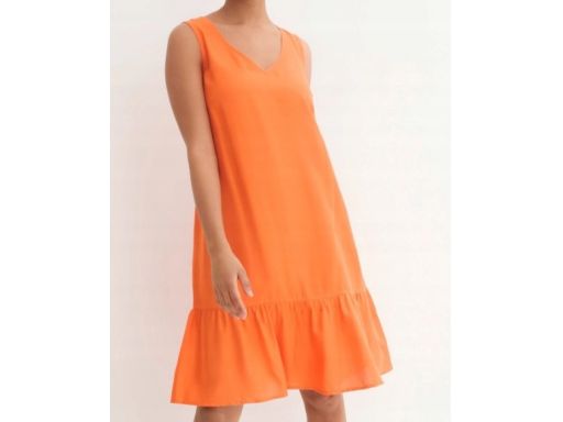 B.P.C sukienka pomarańczowa wiskozowa w fasonie litery A ^48