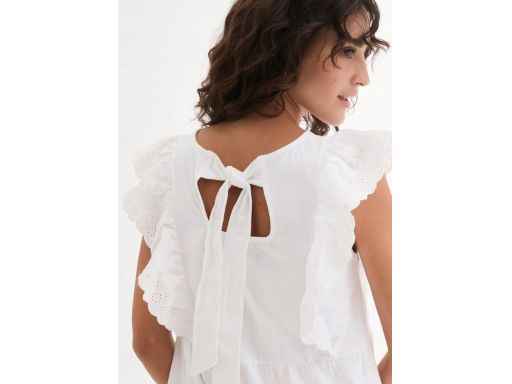 B.P.C sukienka ciążowa biała midi z koronką ^44/46