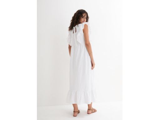 B.P.C sukienka ciążowa biała midi z koronką ^44/46