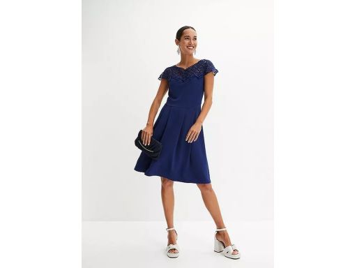 B.P.C sukienka granatowa z koronką r.40/42